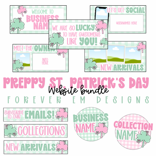 Preppy St. Patrick’s Day Website Bundle