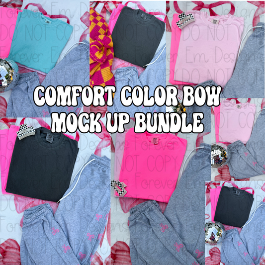 Comfort Color Bow Mock Up Bundle