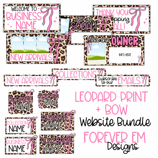 Leopard + Bow Website Bundle