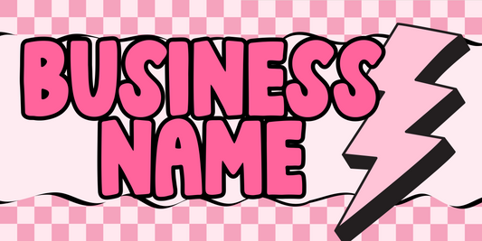 Checkered Lightning Bolt Facebook Cover