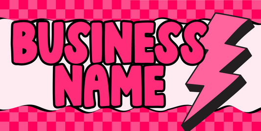 Checkered Lightning Bolt Facebook Cover