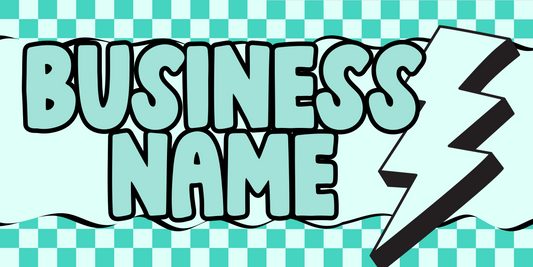 Checkered Lightning Bolt Facebook Cover