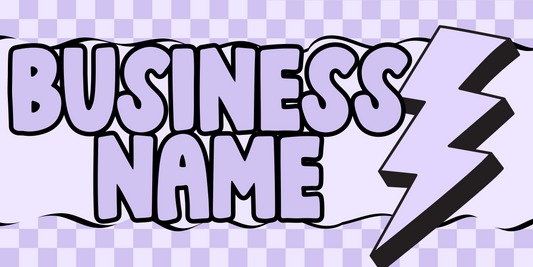 Checkered Lightning Bolt Facebook Cover