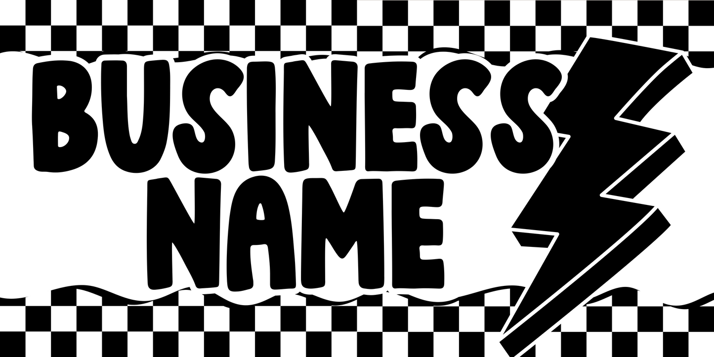 Checkered Lightning Bolt Facebook Cover