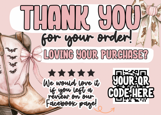 Western Halloween Thank You Card Template