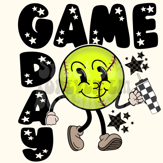 GAMEDAY cartoon png softball