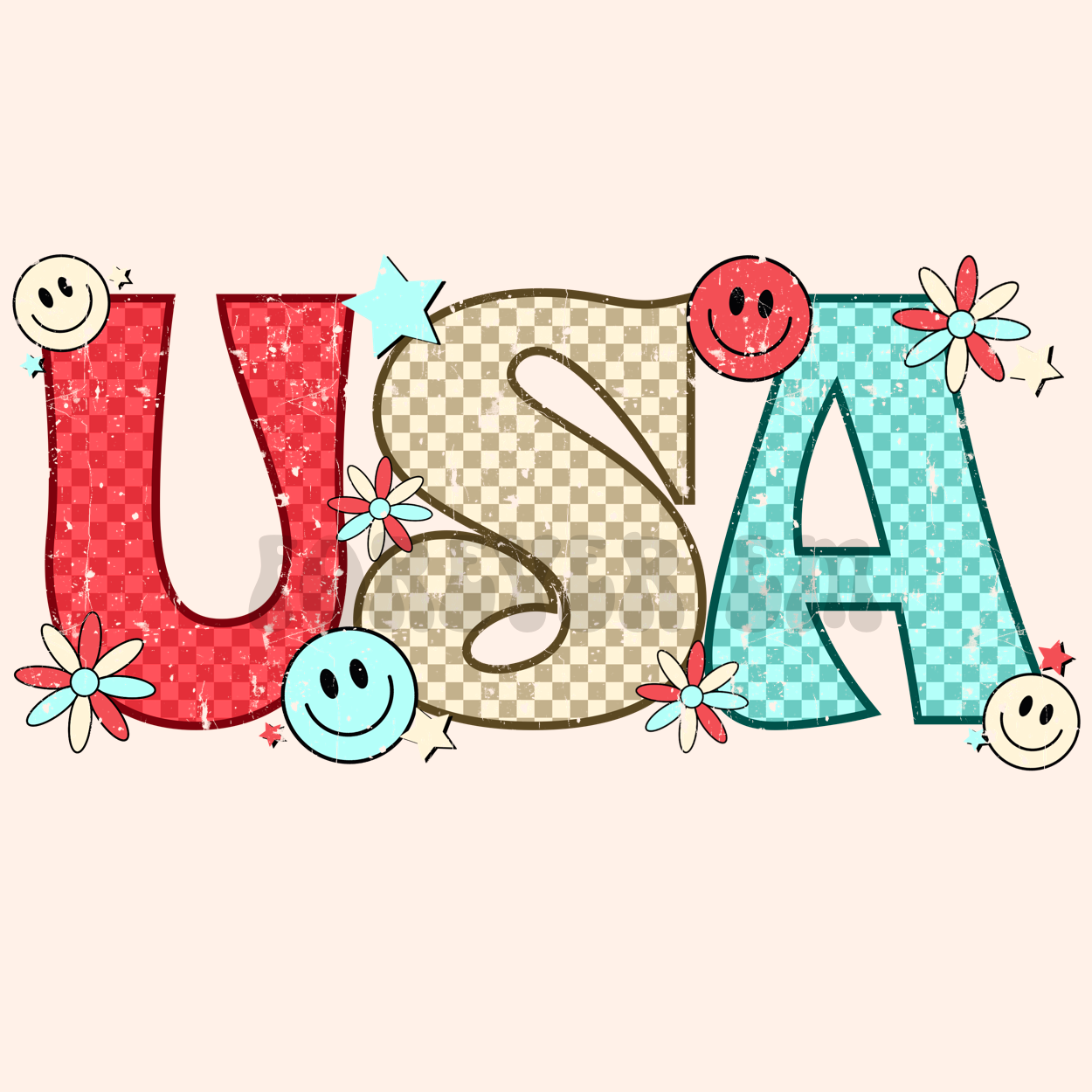 Checkered Retro USA png