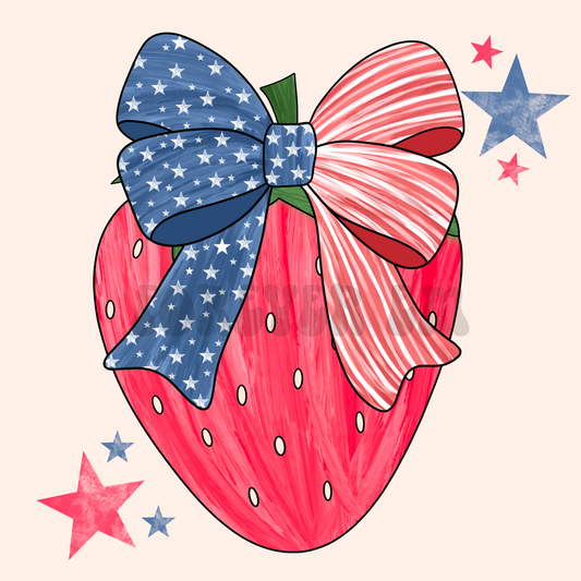 Patriotic strawberry png