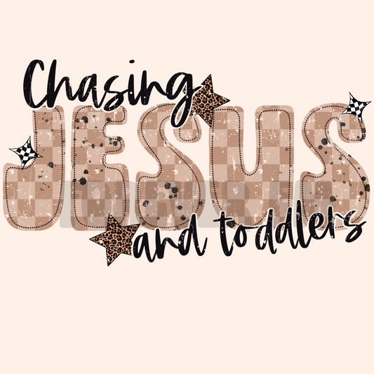 Chasing Jesus and toddlers PNG